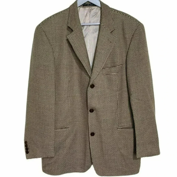 Hugo Boss‎ Vintage 42R Wool Cashmere Tweed blazer